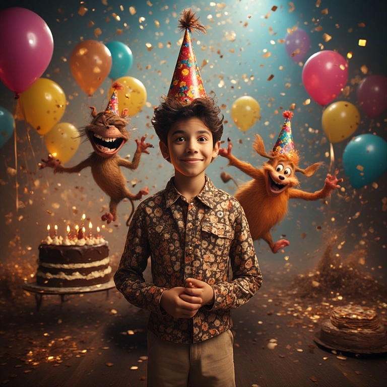 Join a Magical Birthday Bash with Whimsical Face Swaps
