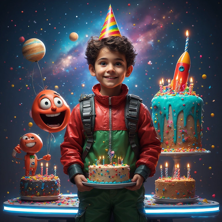 Dive into a Cosmic Birthday Adventure with Face Swap Magic