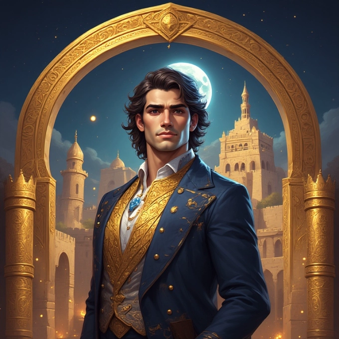 Swap Your Face onto Fantasy Portrait with Gold & Blue