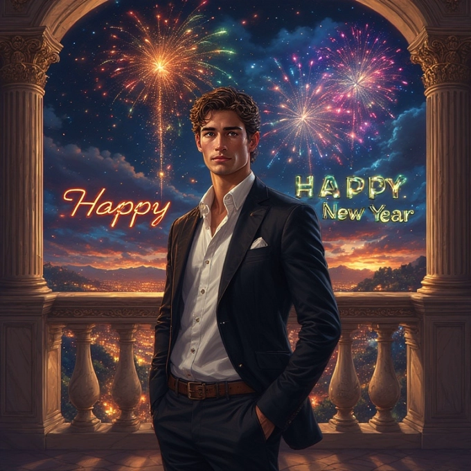 Swap Your Face onto Stylish New Year Portraits