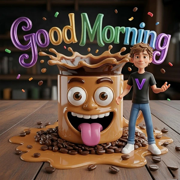 Swap Your Face in 3D Good Morning Scene for Free Online
