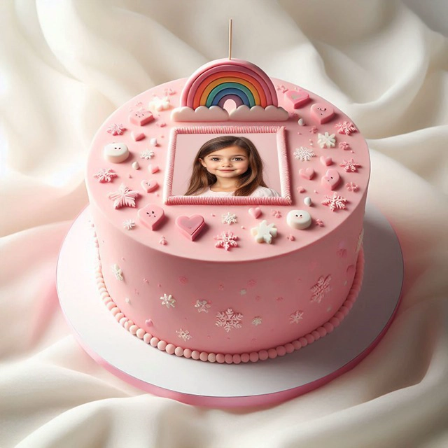 Personalize Photos with a Whimsical Pink Cake Frame