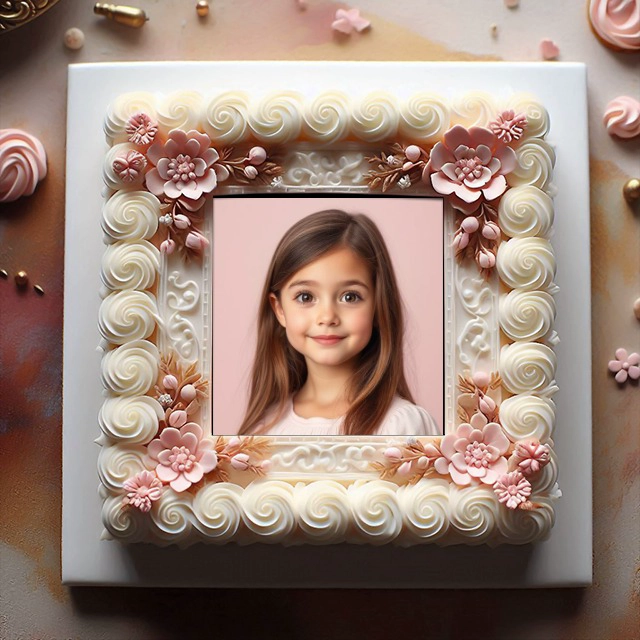 Personalize Photos with a Charming Cake Frame