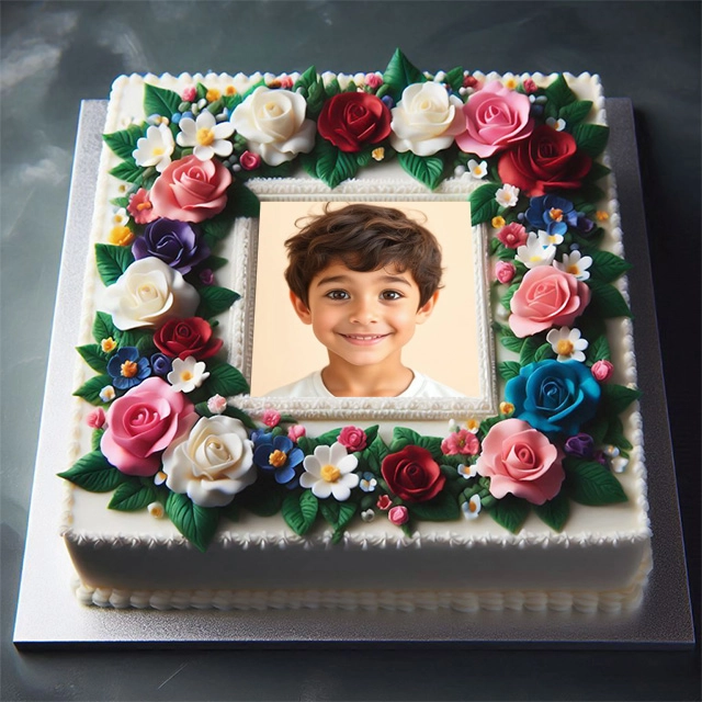 Personalize Your Photos with a Festive Cake-Themed Frame