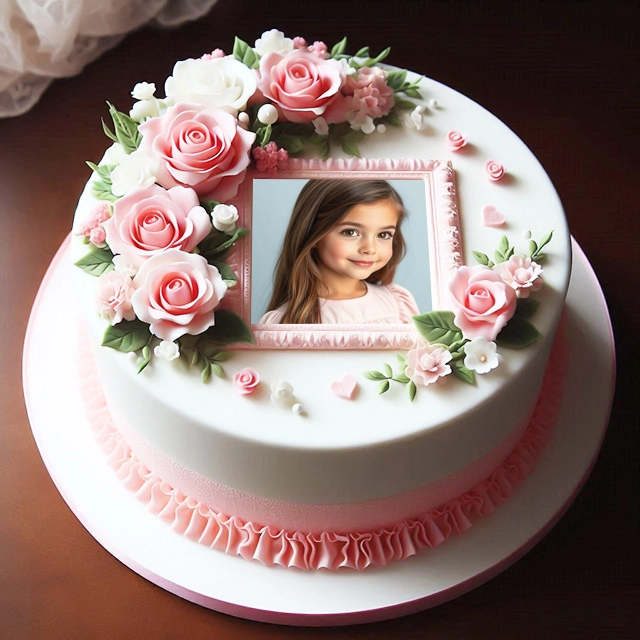 Elegant Cake Photo Frame for Cherished Moments