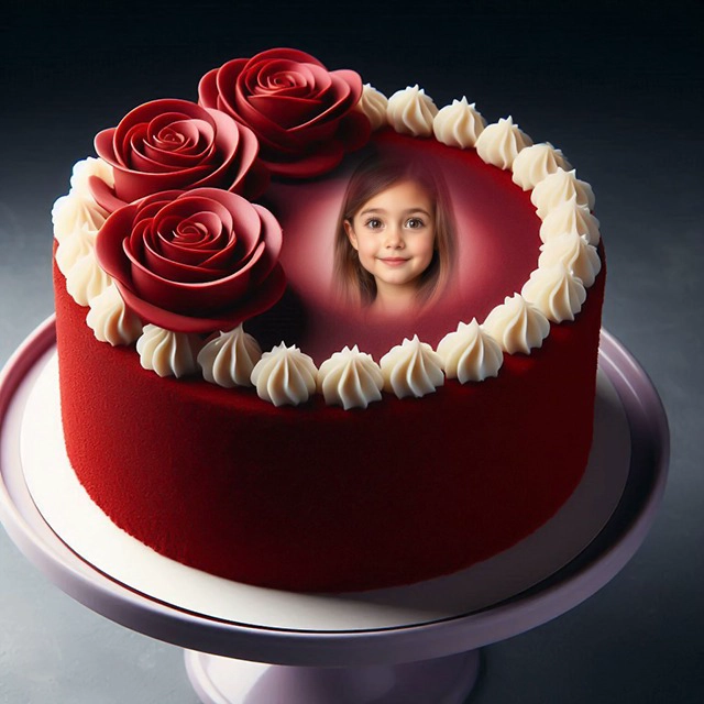 Personalize Your Photos in a Romantic Red Velvet Cake Frame