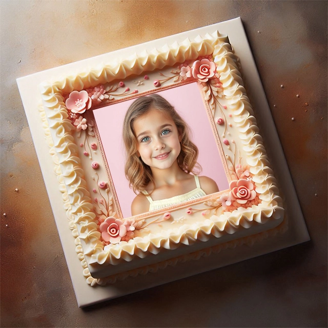 Transform Your Photos with a Romantic Cake Frame Template