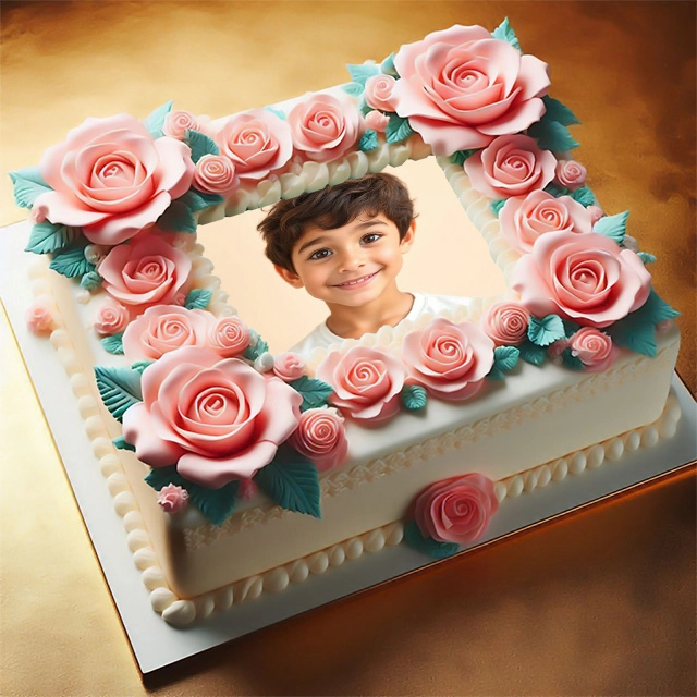 Transform Your Photos with a Romantic Cake Frame