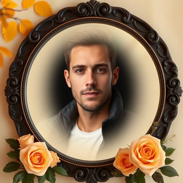 Personalize Photos with Classic Wood Mirror Frame Design