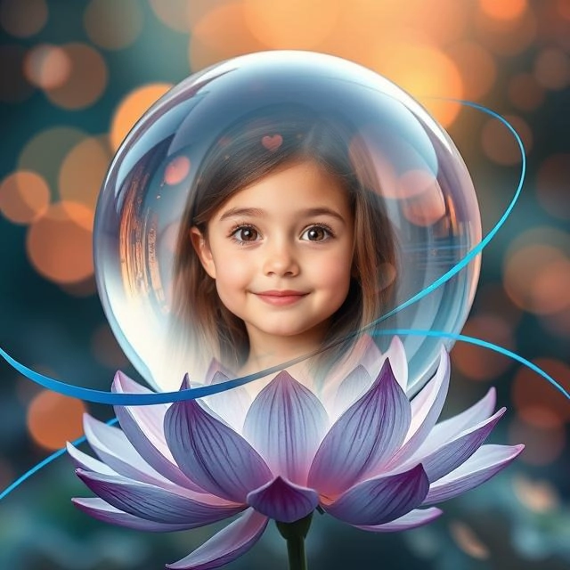 Transform Photos with a Magical Lotus Bubble Frame