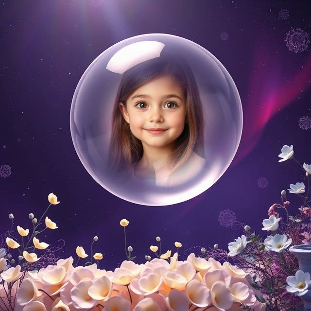 Customize Your Photos with Dreamy Purple Flower Frame