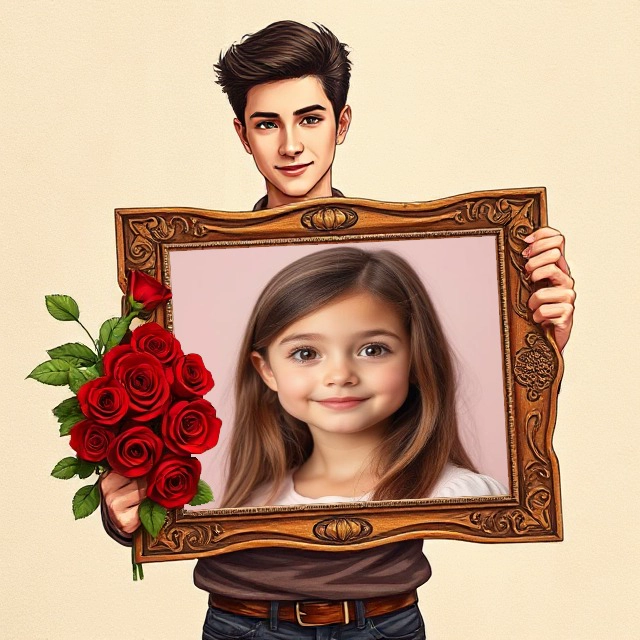 Personalize Vintage Frames with Roses for Cherished Memories