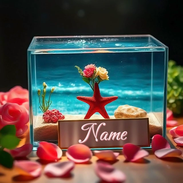 Personalize Your Ocean-Themed Aquarium Image with Ease