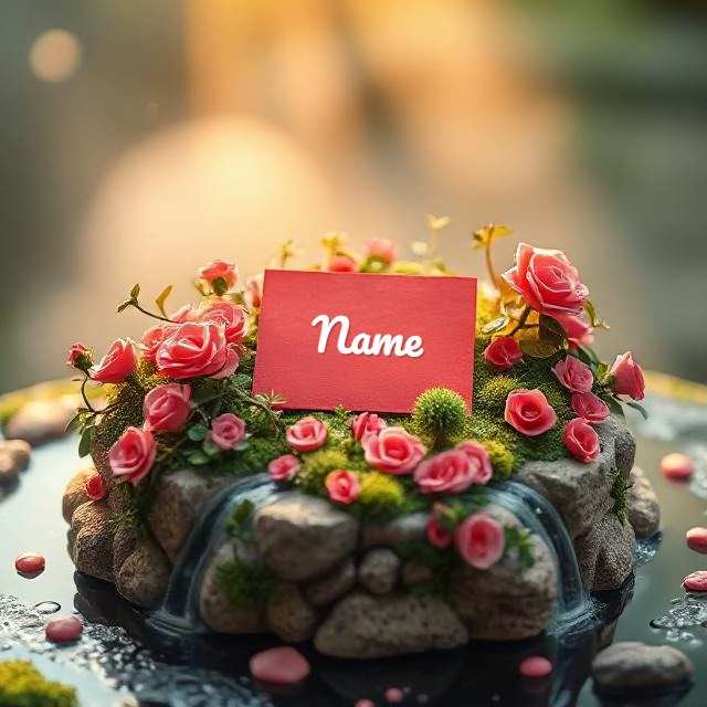 Personalize a Lush Garden Image with Your Name or Message