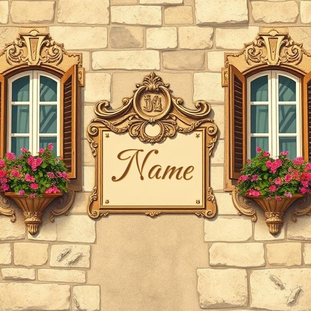 Personalize Decorative Signage on Brick Wall Image Online
