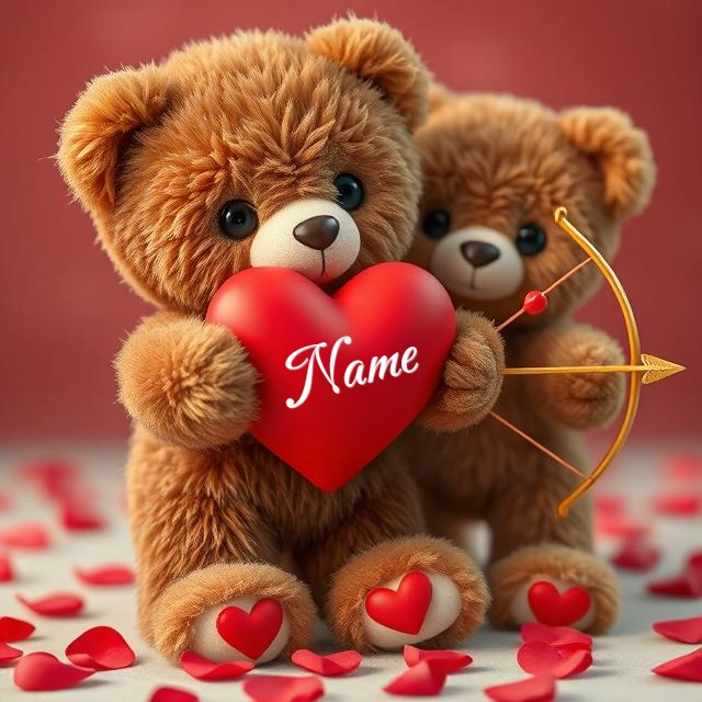 Personalize Teddy Bear Image with Your Name for Special Occasions