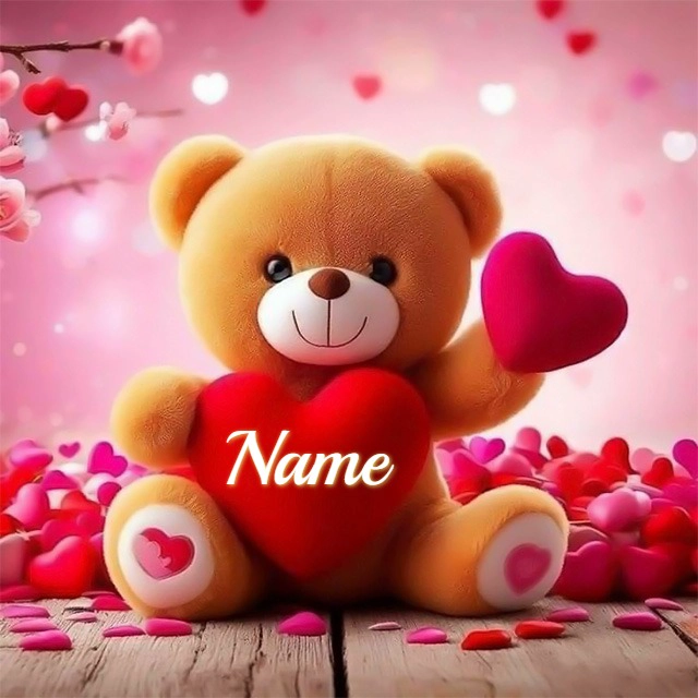Personalize Your Teddy Bear Image with Your Name for Special Occasions