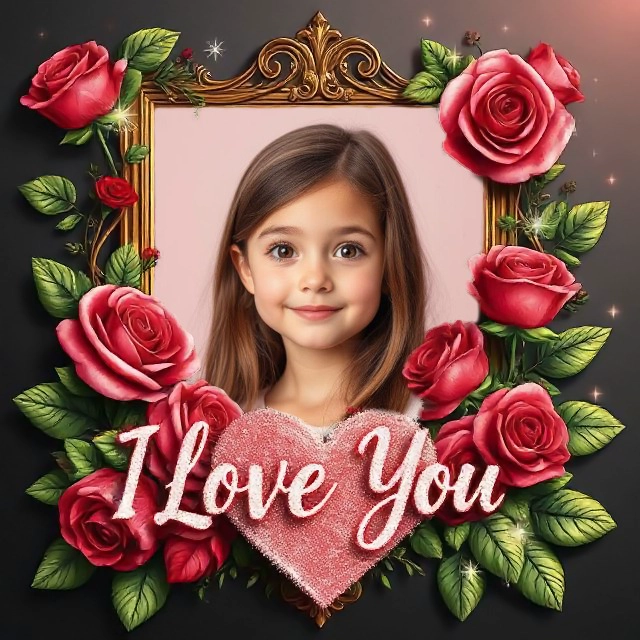 Create Heartfelt Memories with Our Golden Rose Photo Frame