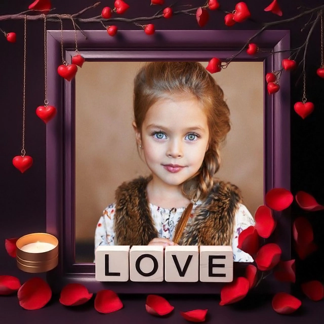 Customize Your Photos with a Romantic Purple Frame Design