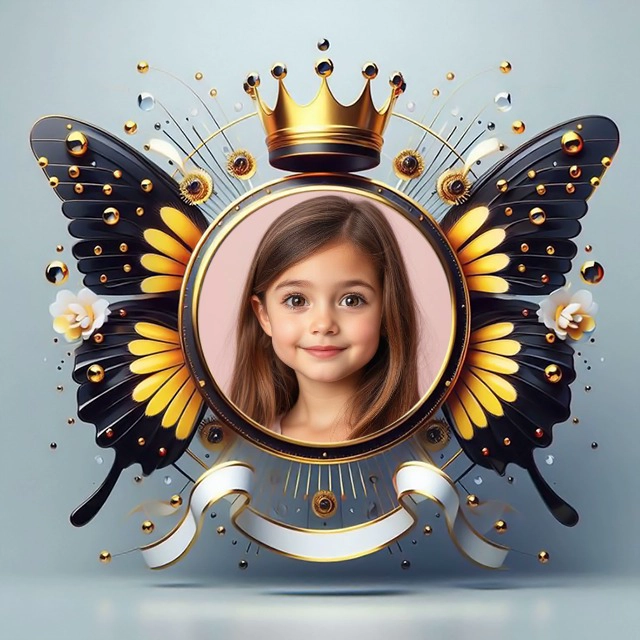 Frame Your Photo with Elegant Butterfly-Inspired Design