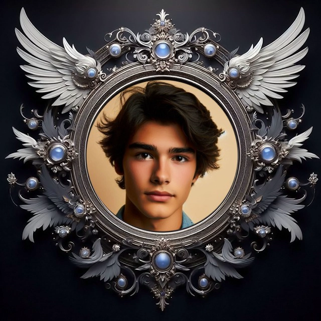 Create a Celestial Keepsake with Ornate Winged Frame Design