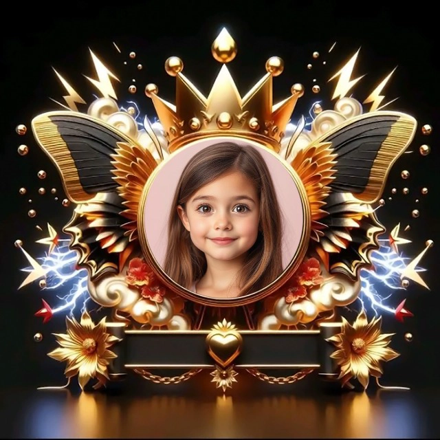 Create Regal Photos with Our Royal and Vibrant Frame Template