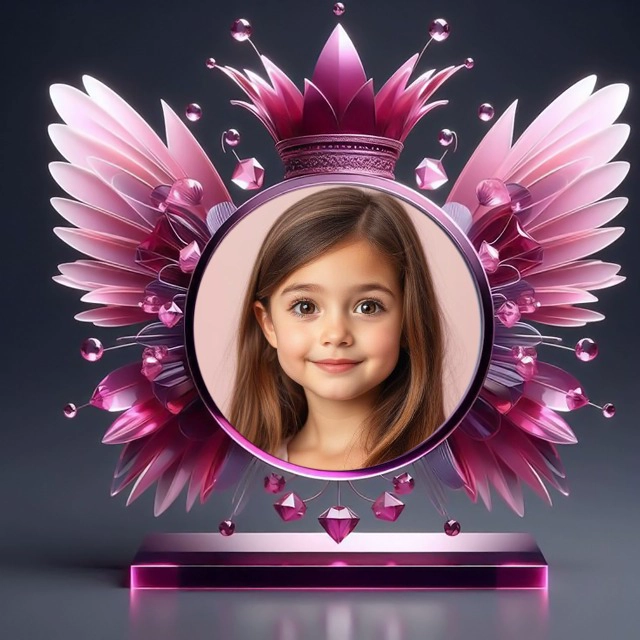 Create Dreamy Princess Photos with Elegant Pink Frame Template