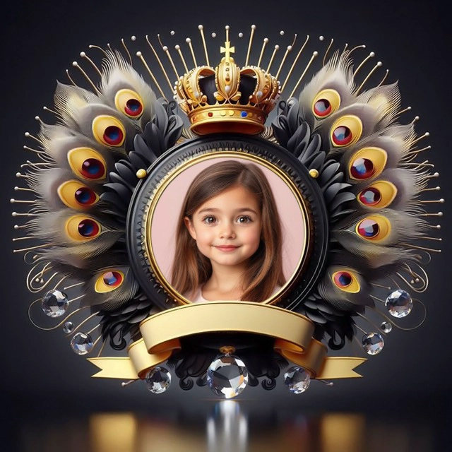 Enhance Photos with Gold-Trimmed Frames and Peacock Feathers