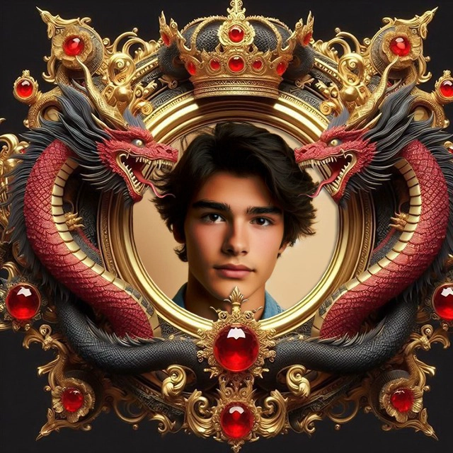 Transform Photos with Regal Dragon-Guarded Gold Frames