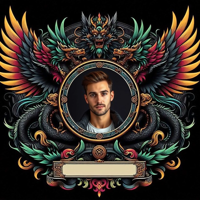 Enhance Your Photos with Ornate Dragon-Inspired Frames