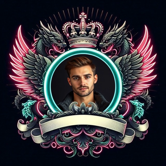 Transform Photos with Glowing Dragon Frame and Neon Wings