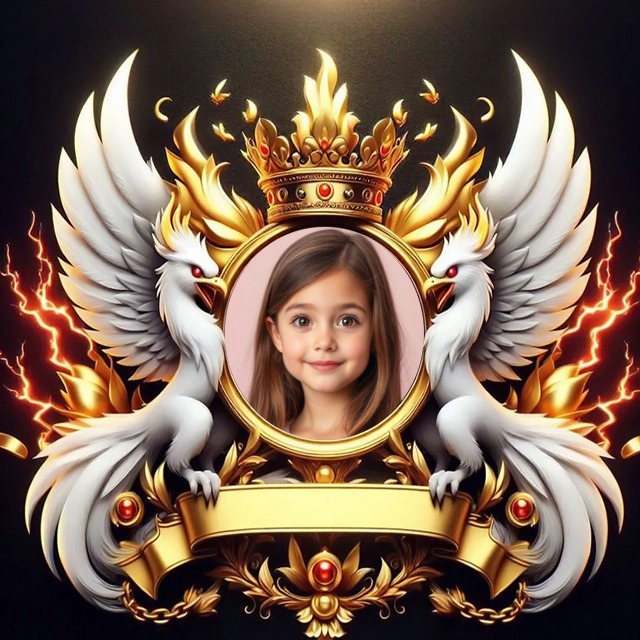 Transform Photos with Majestic White Phoenix Frame Design