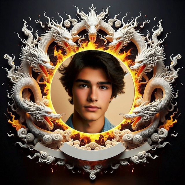 Create Powerful Photos with Our Dragon Fire Frame Tool