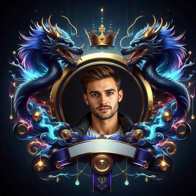 Frame Your Photos with Regal Blue Dragon Majesty