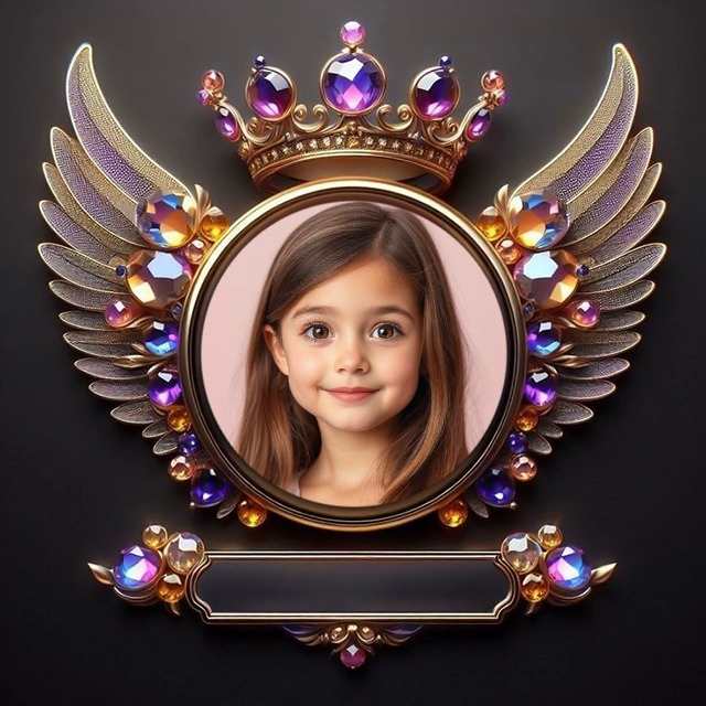 Add Your Photo to a Luxurious Frame with Golden Wings