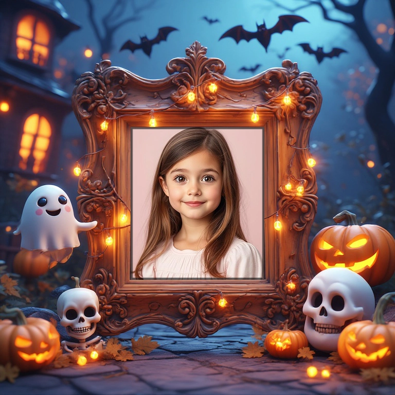 Transform Your Photos with a Spooky Vintage Halloween Frame