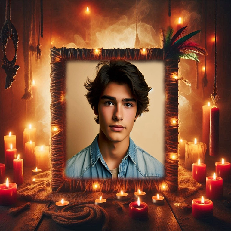 Transform Your Photos with a Rustic Candlelit Frame