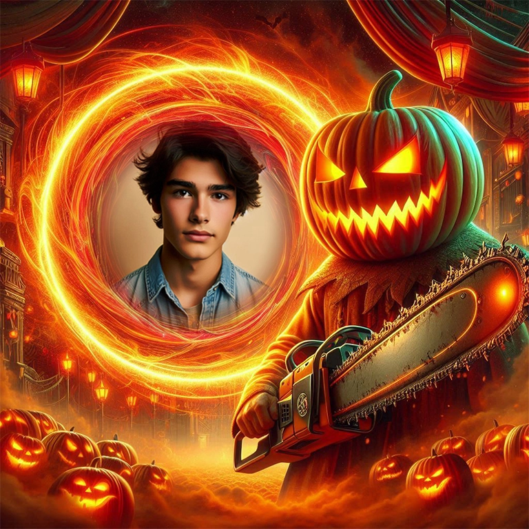 Transform Your Photos with a Haunting Pumpkin Portal