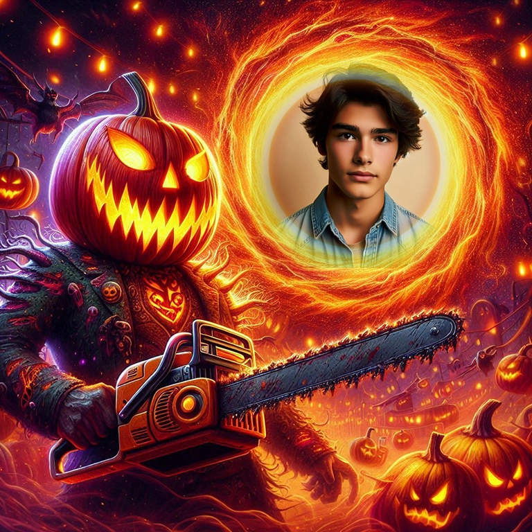 Unleash Halloween Horrors with Your Photo in a Spooky Frame