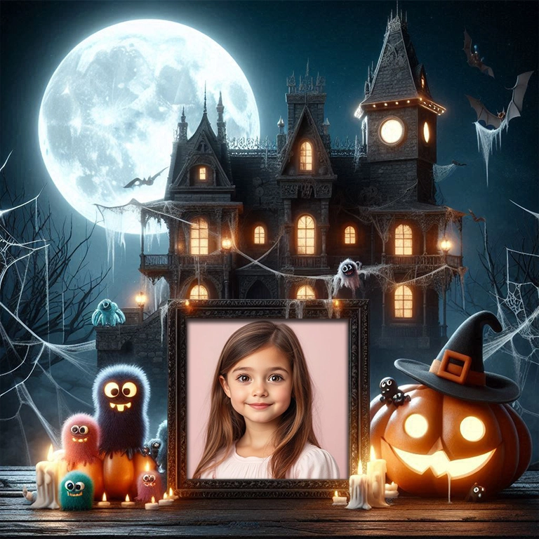 Transform Your Photos with a Gothic Haunted Mansion Frame