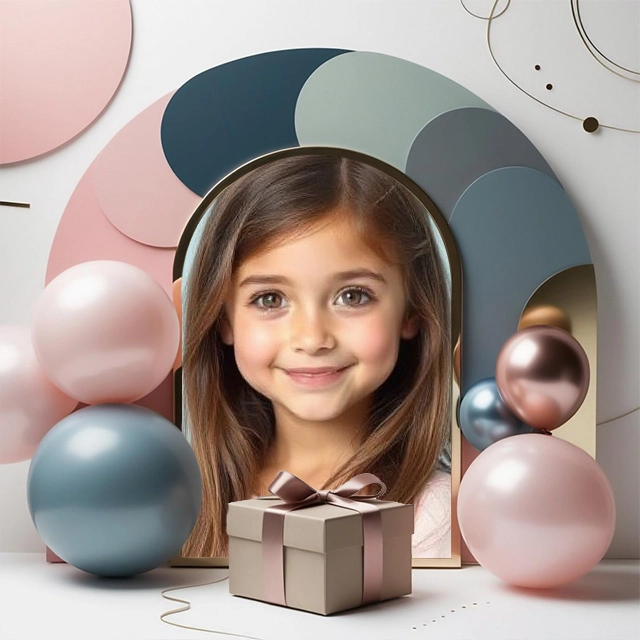 Personalize Your Photos with Chic Arched Frames in Pastel Elegance