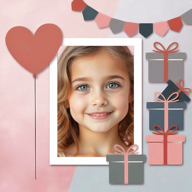Transform Your Photos with a Heartfelt Pastel Frame