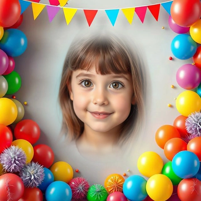 Transform Your Photos with Joyful Balloon-Filled Borders