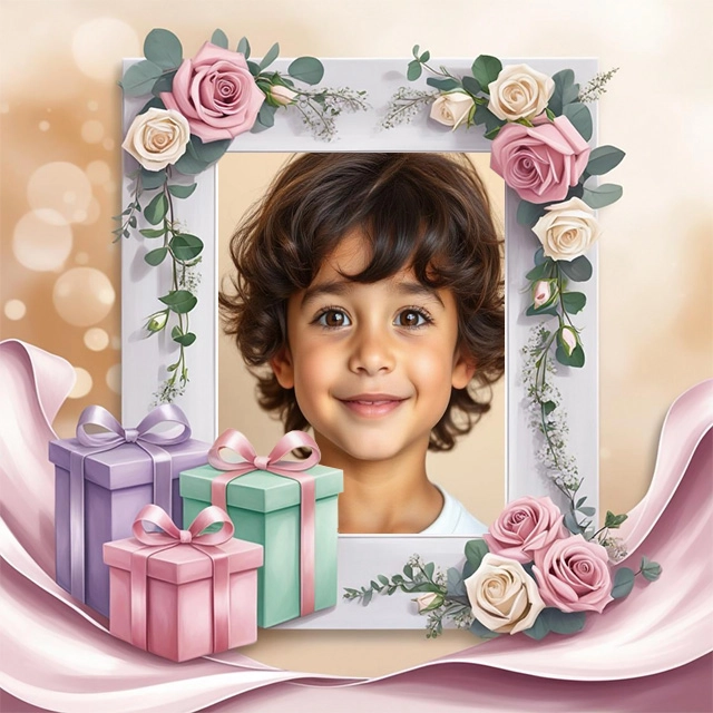 Capture Love with Elegant Rose and Ribbon Frames