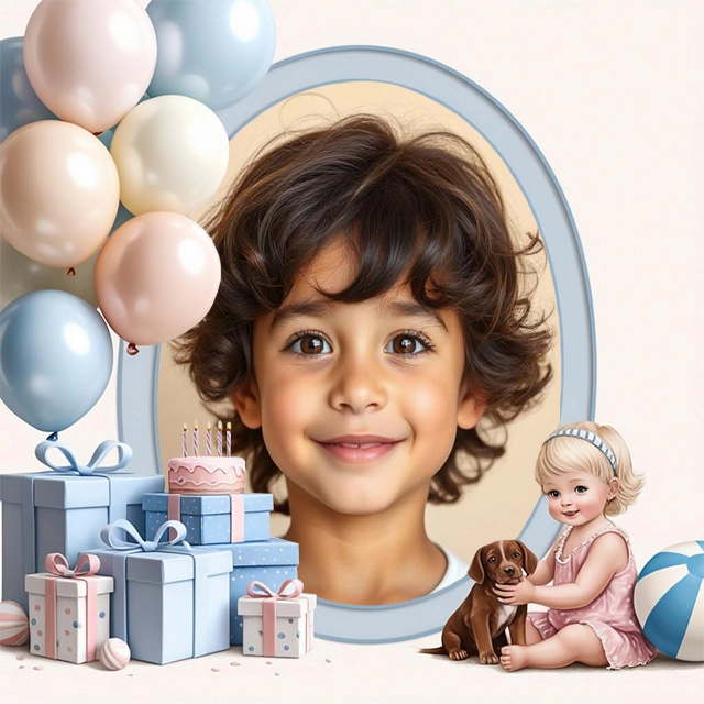 Capture Cherished Moments in a Pastel Baby-Themed Frame