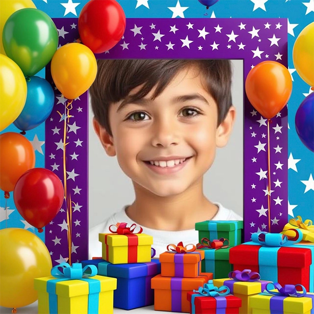 Transform Your Photos with Vibrant Blue and Purple Frames