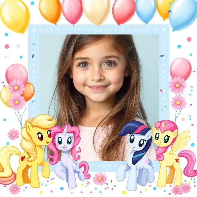 Step into a Magical World with Our Colorful Pony Frame