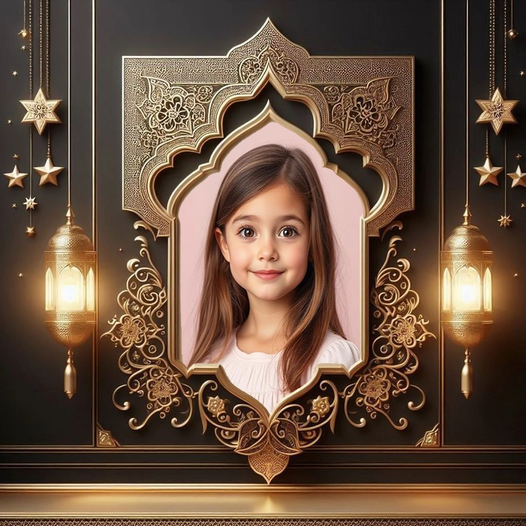 Transform Your Photos with a Festive Golden Frame