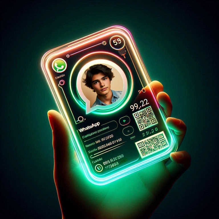 Insert Your Photo into a Futuristic WhatsApp-Themed Frame