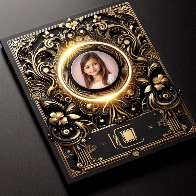 Transform Photos with Elegant Luxurious Dark Frame Design